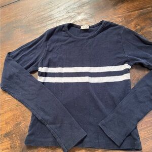 Brandy Melville navy long sleeve knit top